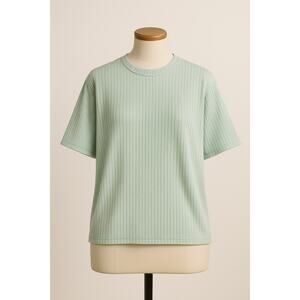 Bruno Luxe Mint Green Textured Short Sleeve Shirt Men’s Large NYC Design‎